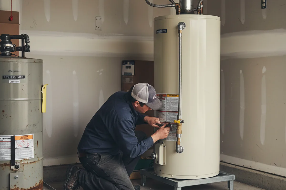 Water heater and shutoff valve replacement in Goodwell